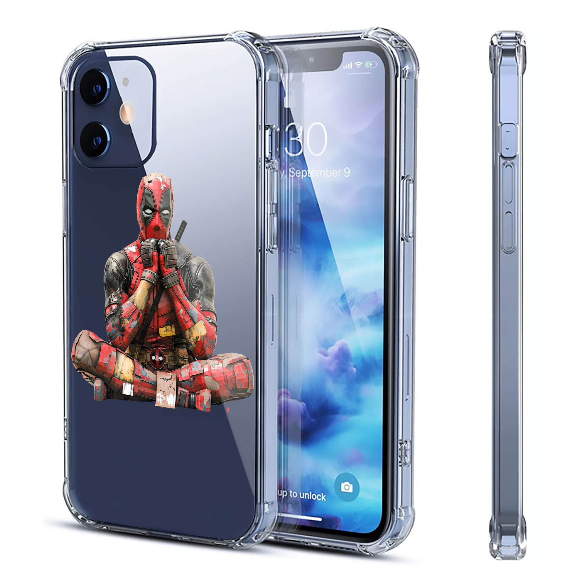 （画像用） Deadpool デッドプール 【iPhone 12シリーズ対応】透明スマホケース（クリアソフトケース）